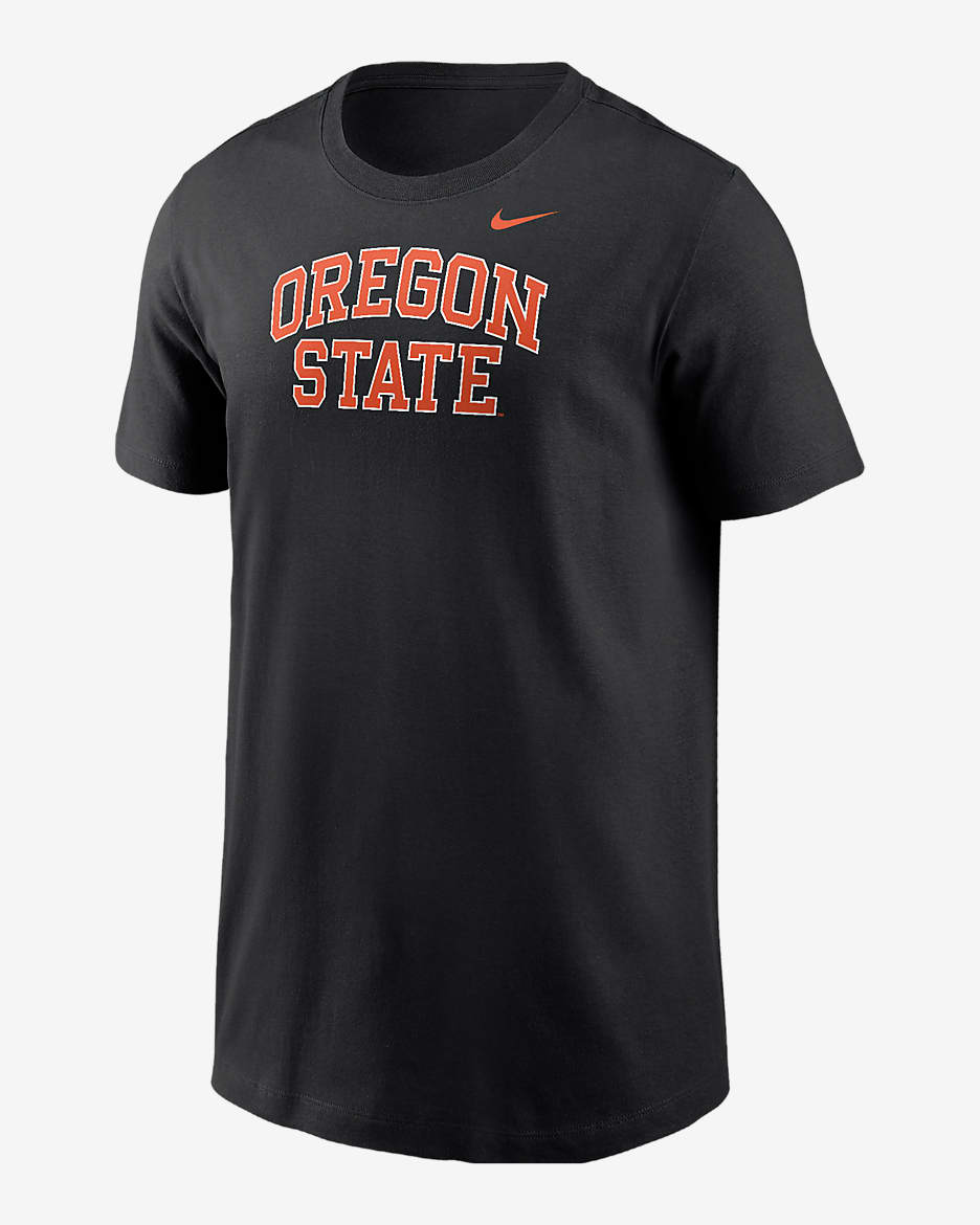 Playera universitaria Nike para niños talla grande Oregon State - Negro