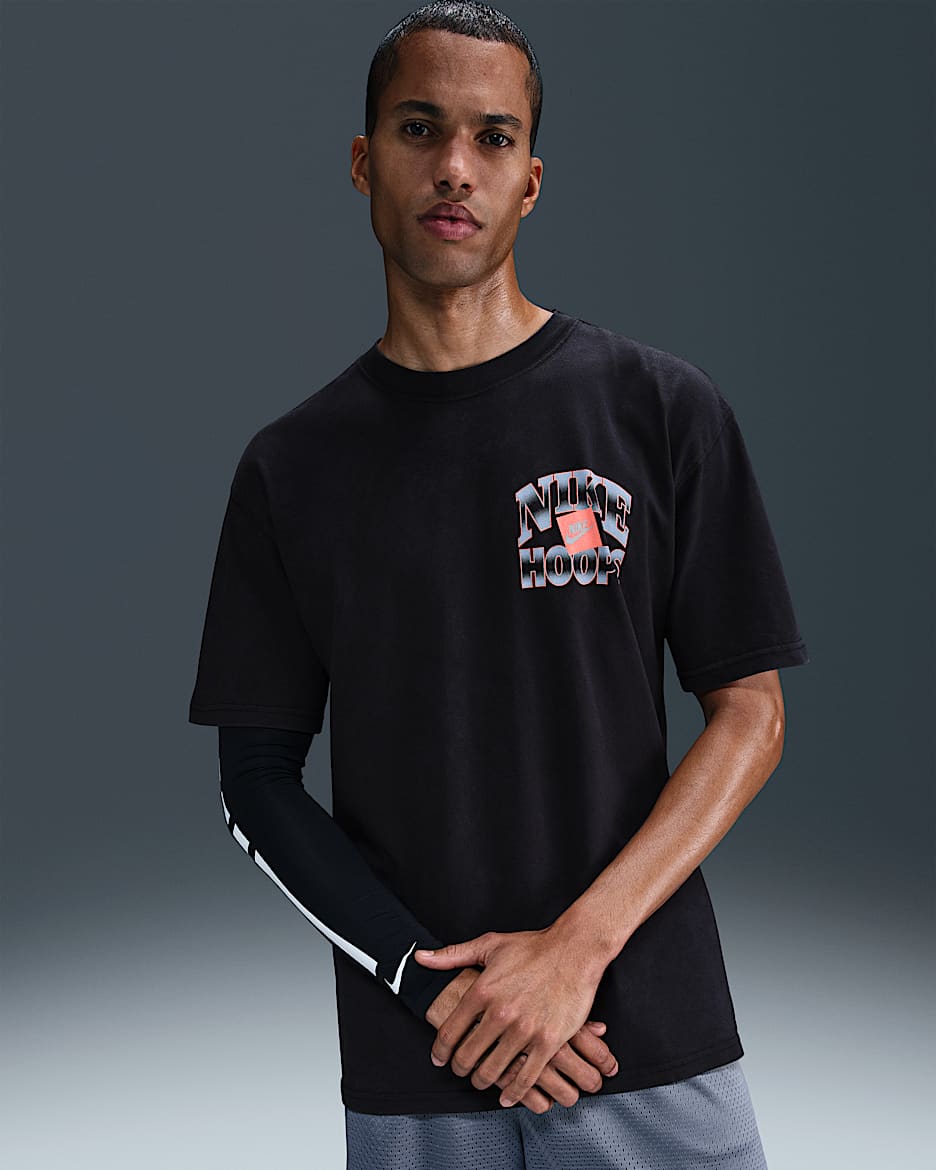 Nike Max90 Basketball-T-Shirt (Herren) - Schwarz