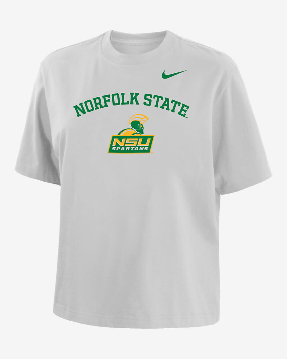 Nike College (Norfolk State) Women's Boxy T-Shirt - White