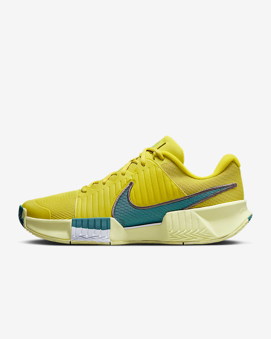 Tenis de tenis para cancha dura para hombre Nike GP Challenge Pro Premium - Alto voltaje/Verde luminoso/Cueva/Azul verdoso mineral