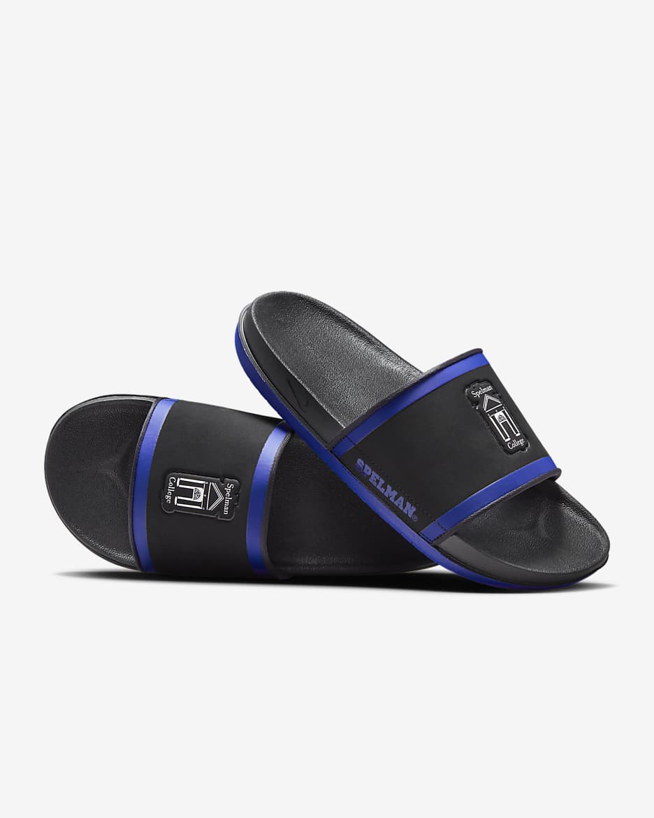 Spelman Nike College Offcourt Slides - Black/Old Royal/White