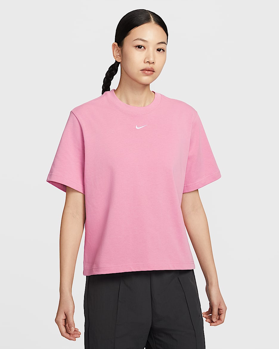 Nike Sportswear Essential 女款寬版 T 恤 - Elemental Pink