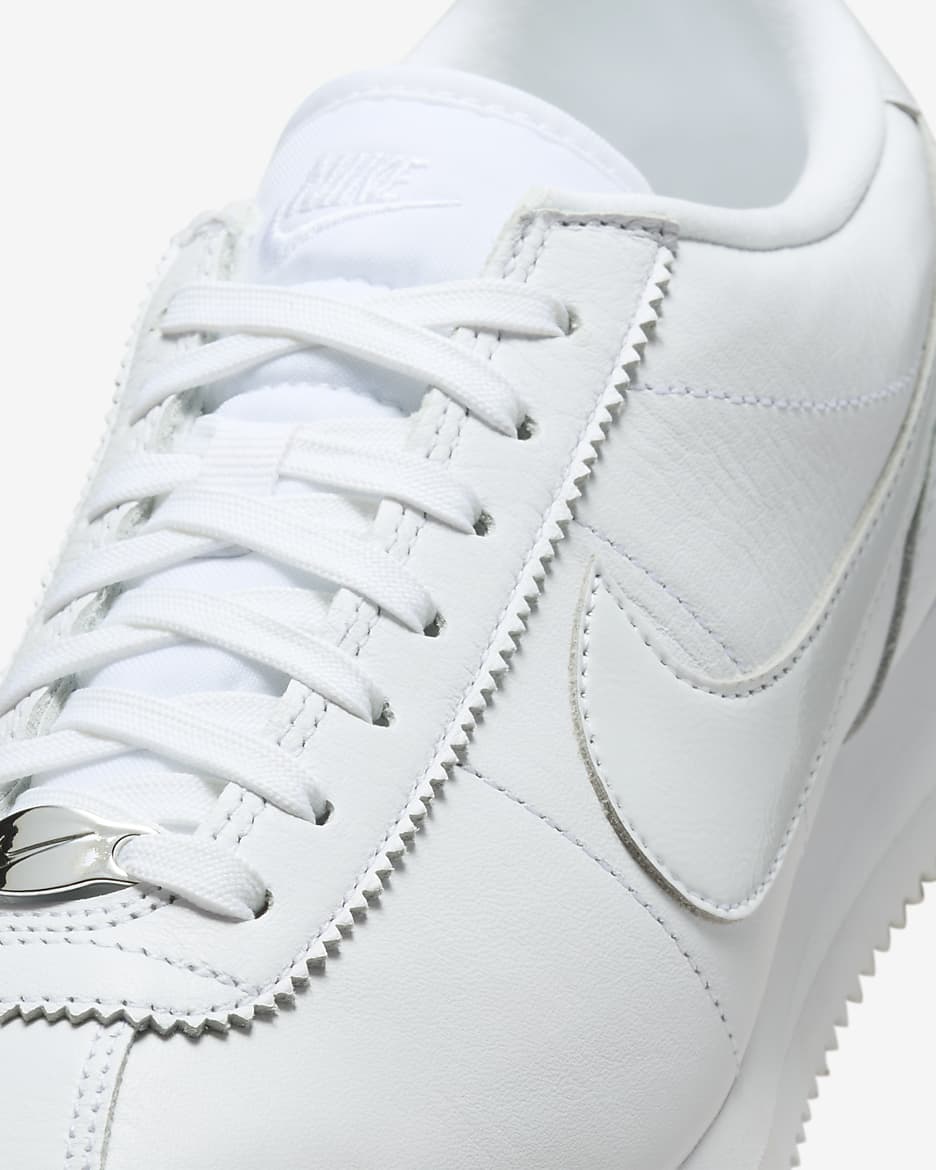 Nike Cortez 23 Premium Leather Shoes - White/White