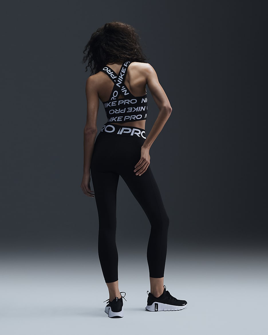 Nike Pro Women's Bandage Tank Top - Black/White/White