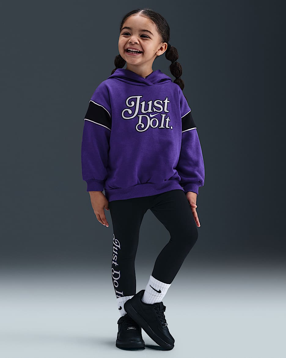 Nike Varsity Prep Toddler Pullover Hoodie and Leggings Set - Black
