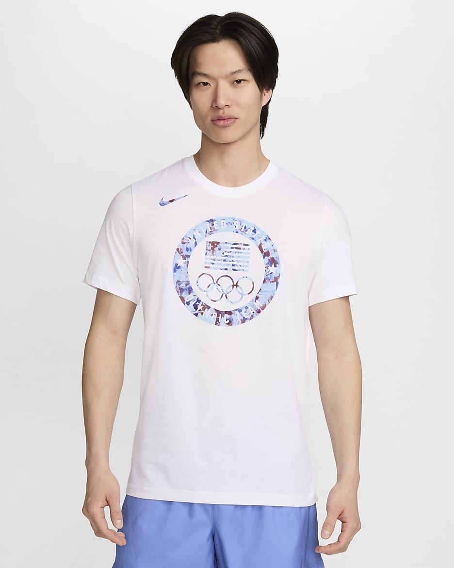 Playera Nike para hombre Team USA Essential - Blanco