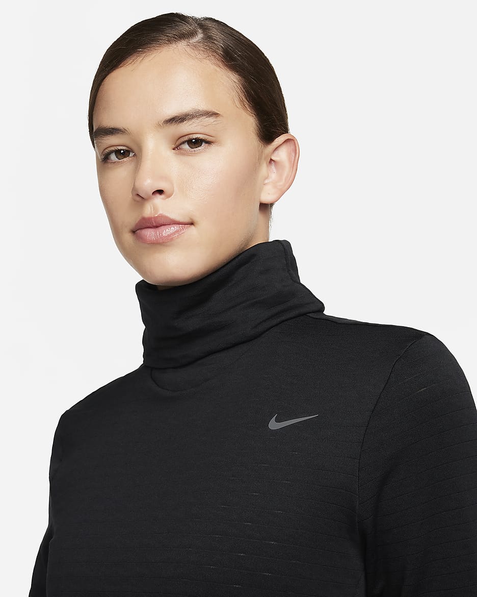 Nike Therma-FIT Swift Element hardlooptop met col voor dames - Zwart