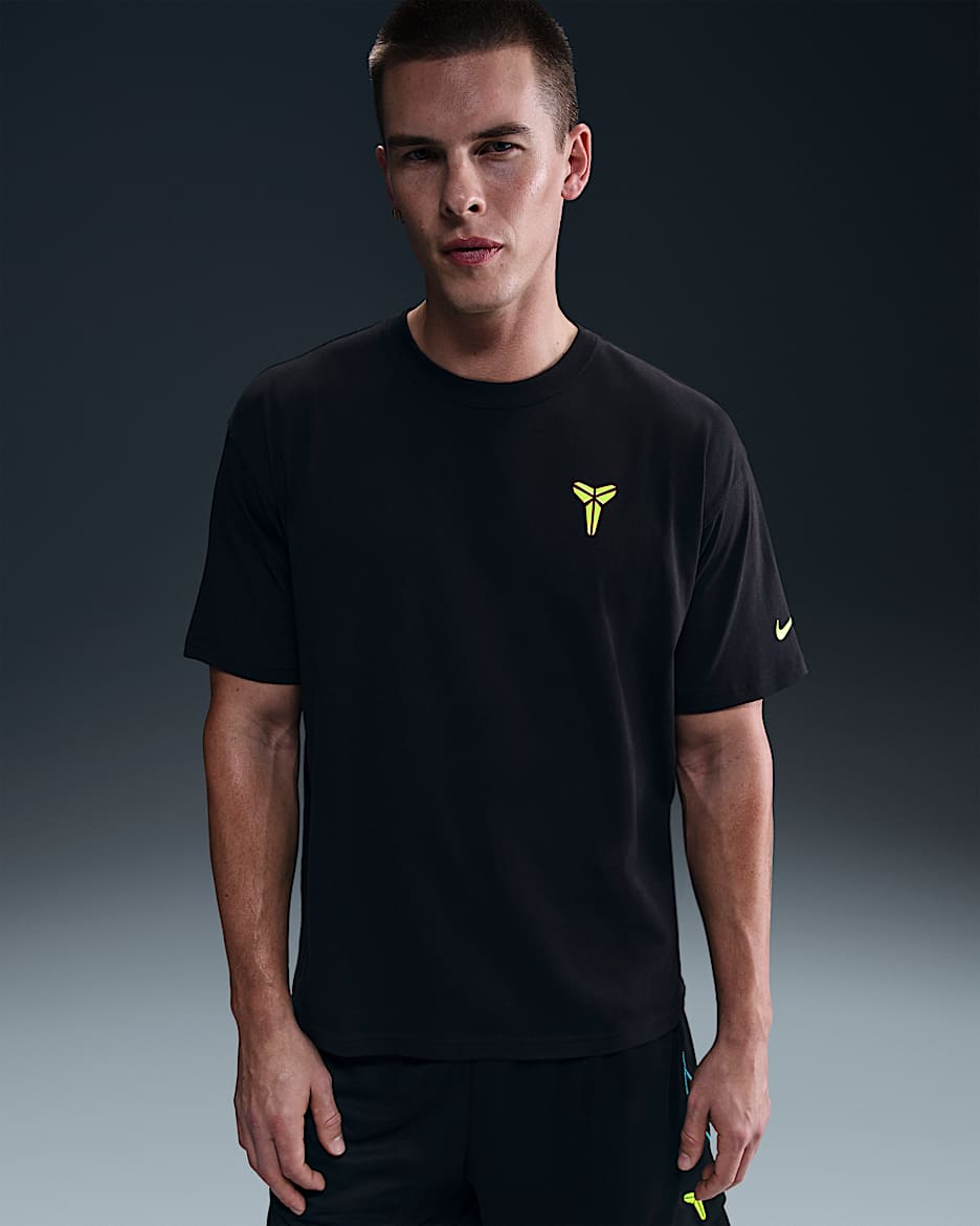 T-shirt de basket Kobe pour homme - Noir/Volt