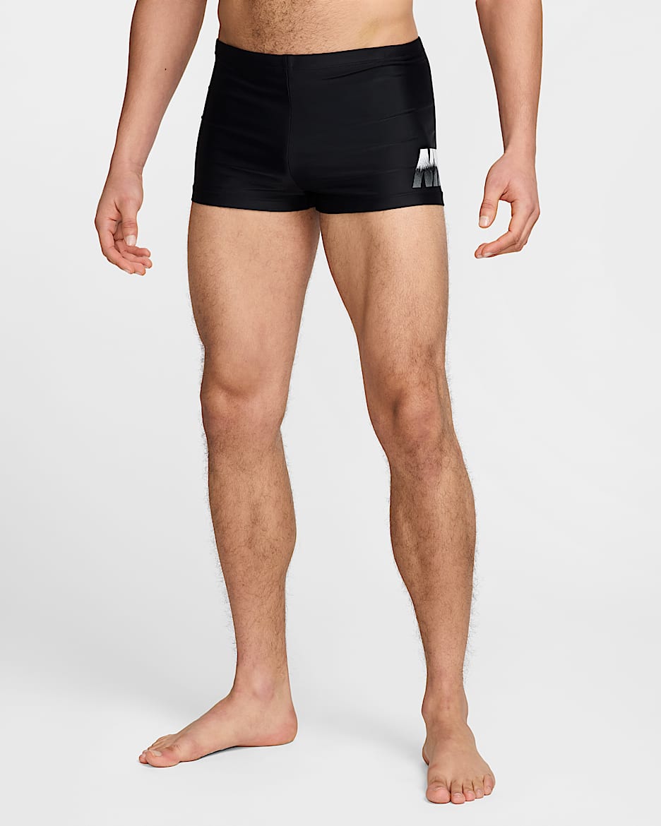 Traje de baño hasta la rodilla para hombre Nike Swim - Negro/Gris oscuro/Blanco