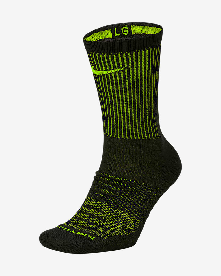 Nike Everyday Cushioned Metcon Trainings-Crew-Socken - Schwarz/Volt