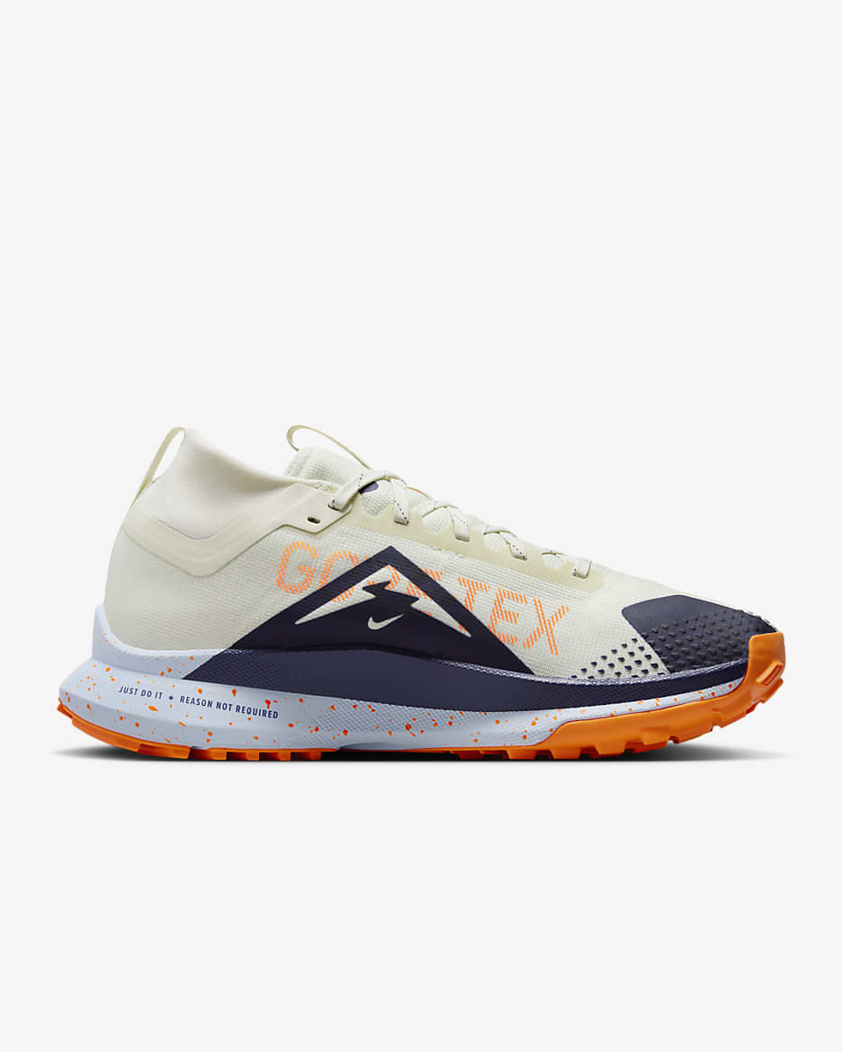 Nike Pegasus Trail 4 GORE-TEX Su Geçirmez Arazi Tipi Erkek Koşu Ayakkabısı - Sea Glass/Total Orange/Blue Tint/Purple Ink