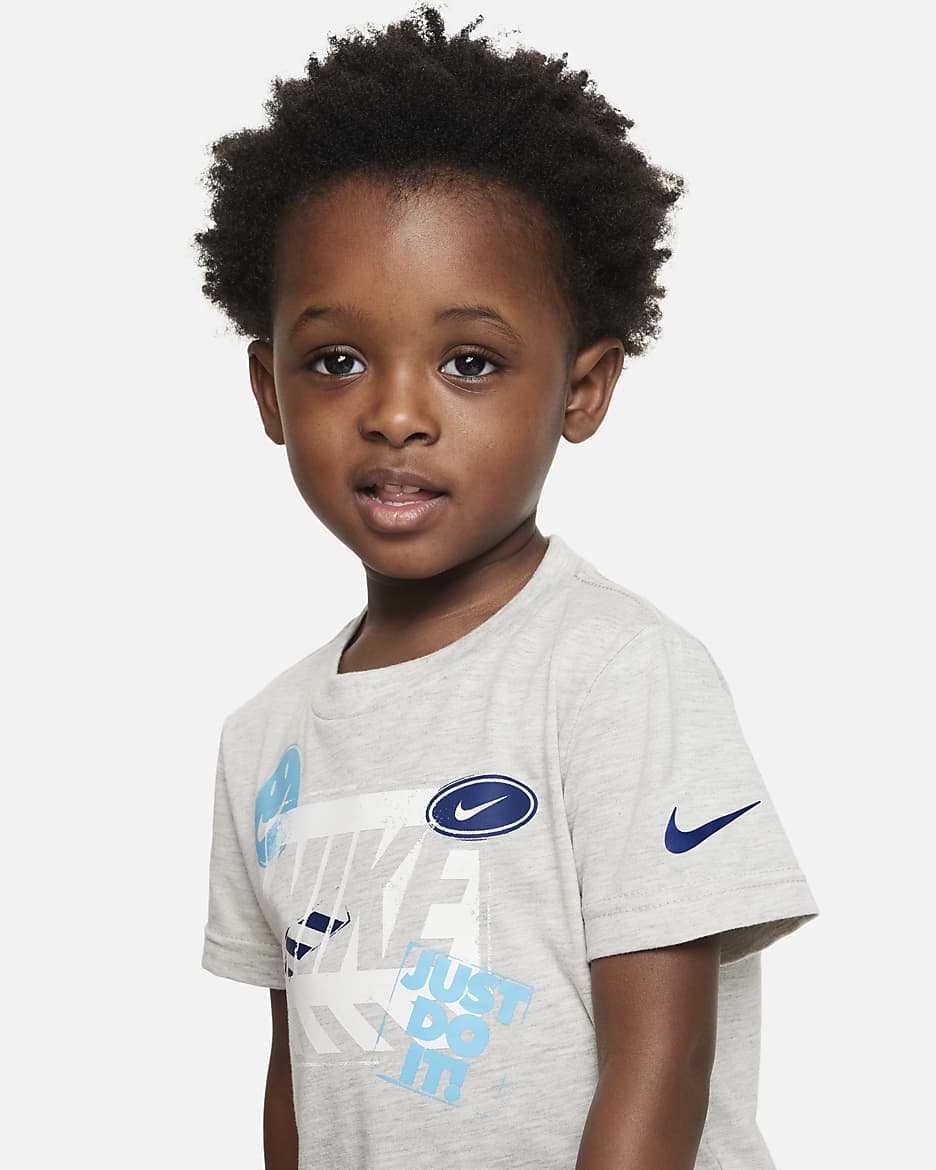 Nike Hazard Stamp Tee Toddler T-Shirt - Grey Heather