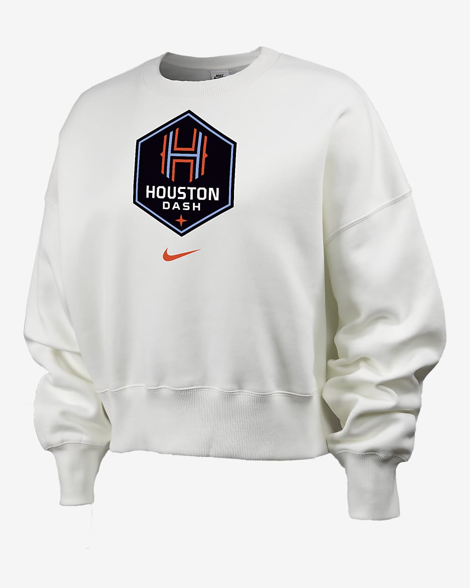 Houston Dash Phoenix Fleece Women's Nike NWSL Crew-Neck Sweatshirt - Sail