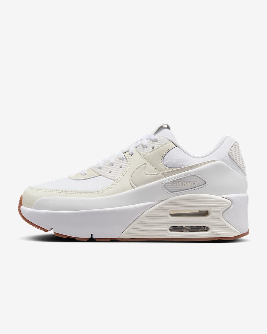 รองเท้าผู้หญิง Nike Air Max 90 LV8 - ขาว/Soft Pearl/Platinum Tint/Sail
