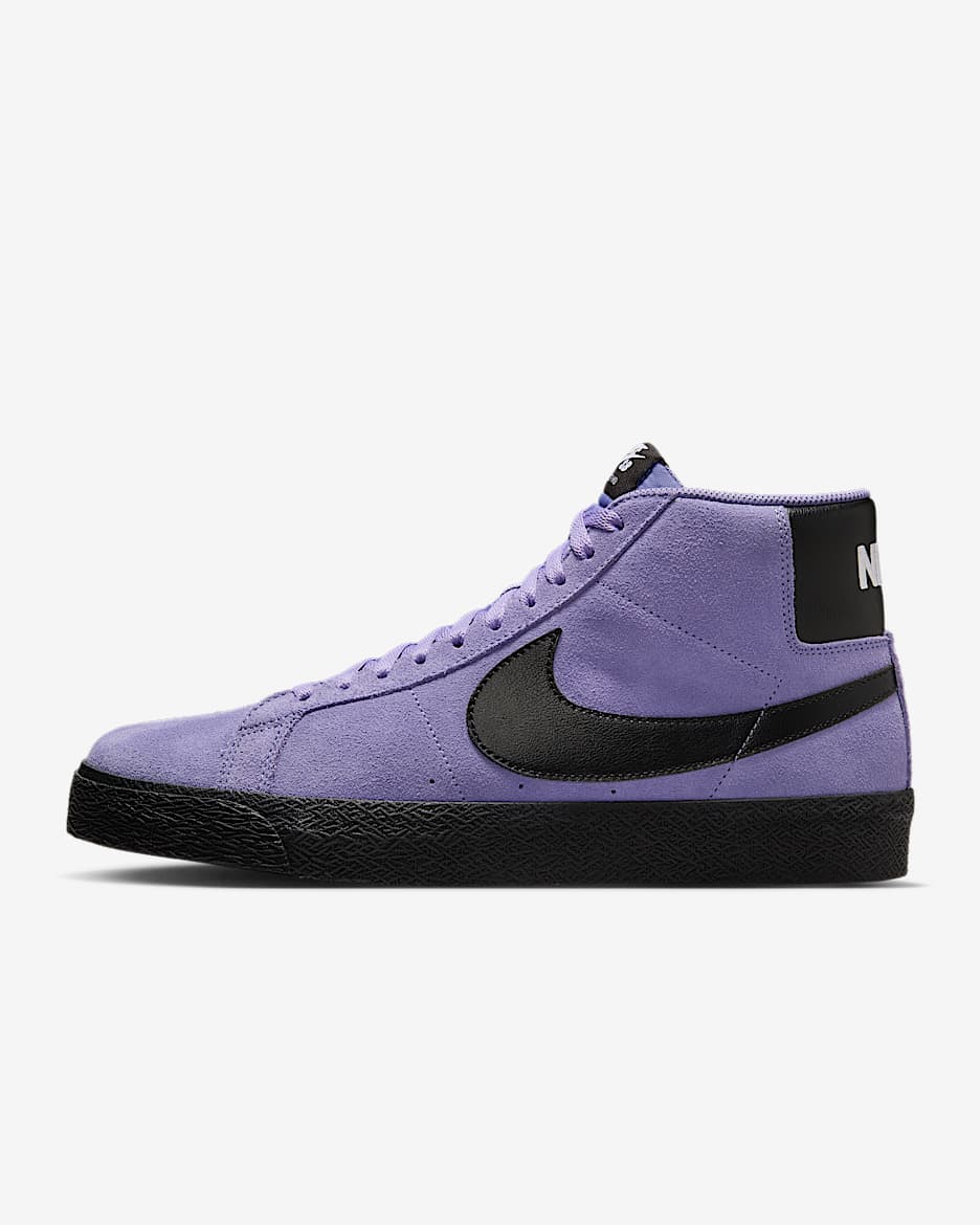 Nike SB Zoom Blazer Mid Skate Shoes - Dusty Amethyst/Dusty Amethyst/White/Black
