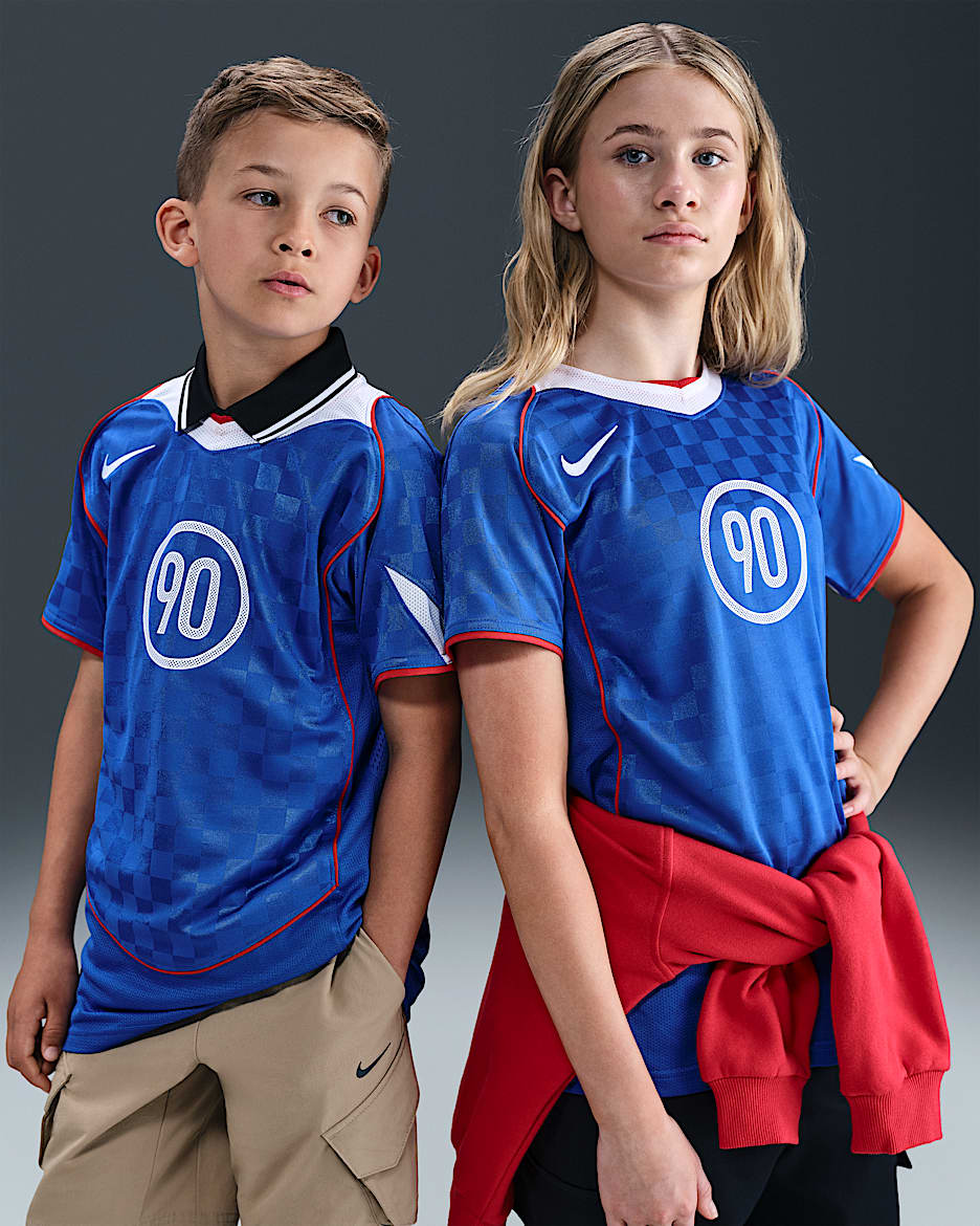 Nike Total 90 Camiseta de fútbol Dri-FIT - Niño/a - Game Royal/Blanco/Sport Red/Blanco