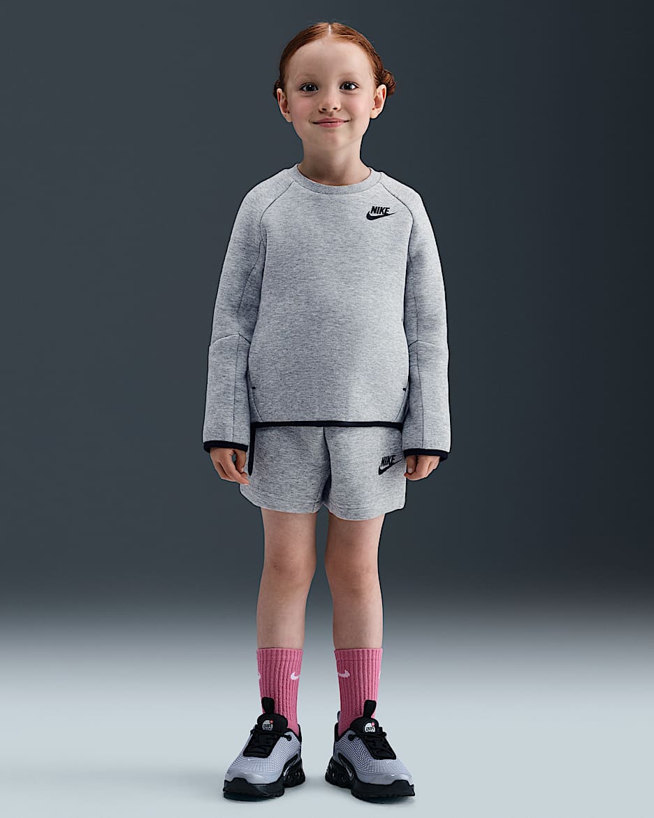 Nike Tech Fleece Toddler 2-Piece Shorts Set - Dark Grey Heather