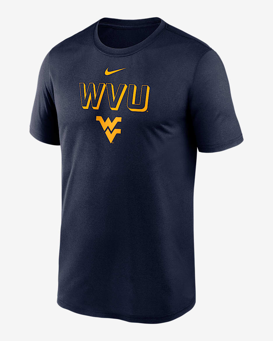 Playera universitaria Nike Dri-FIT para hombre West Virginia Sideline Legend - Azul marino