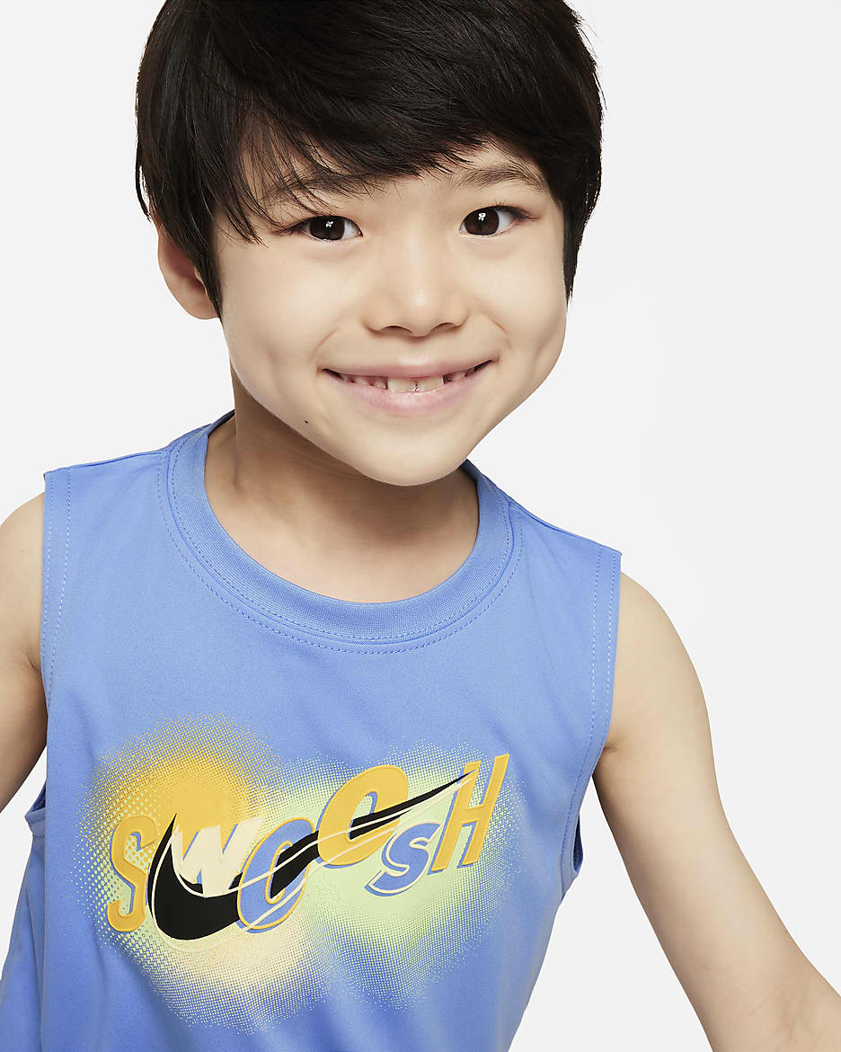 Nike Dri-FIT Hazy Rays Younger Kids' Tank Top Set - Coconut Milk