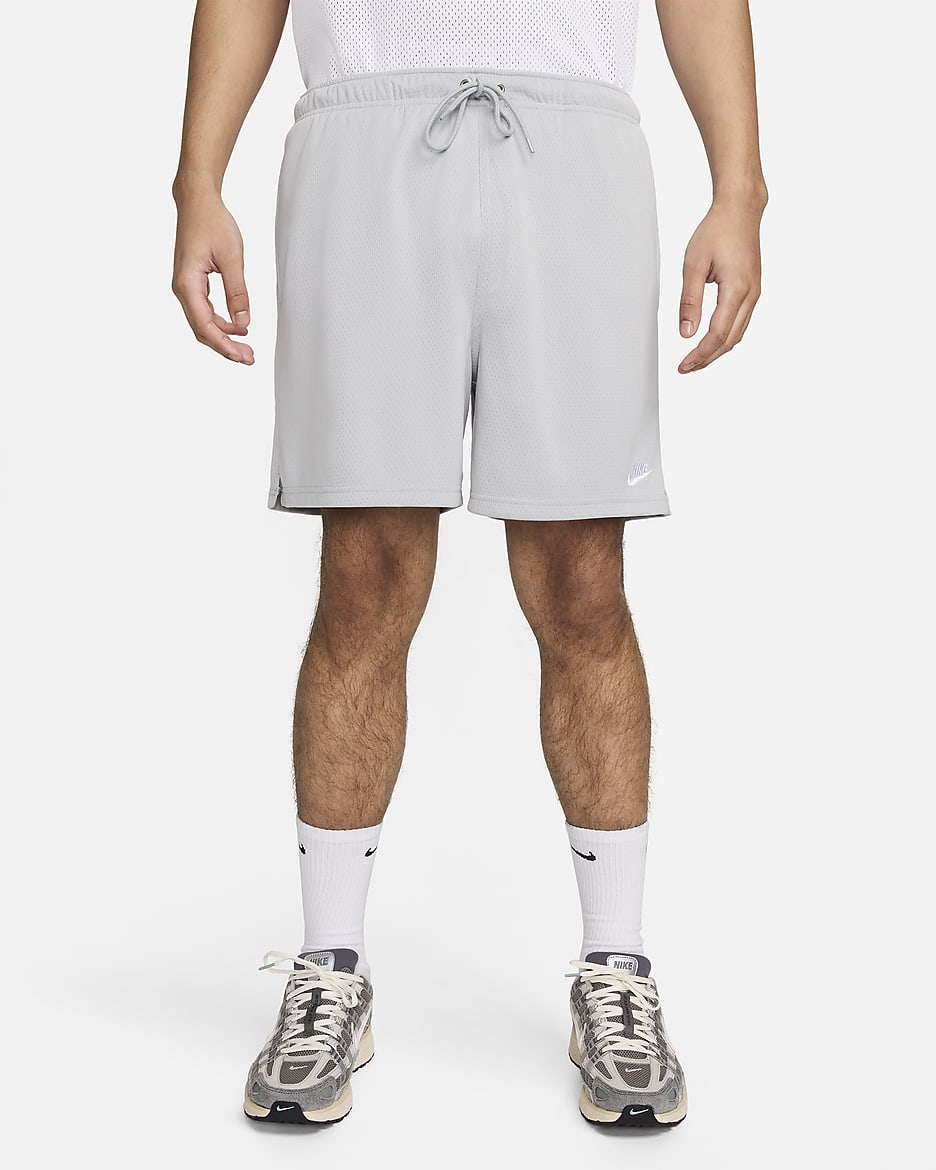 Shorts de malla Flow para hombre Nike Club - Gris humo claro/Blanco