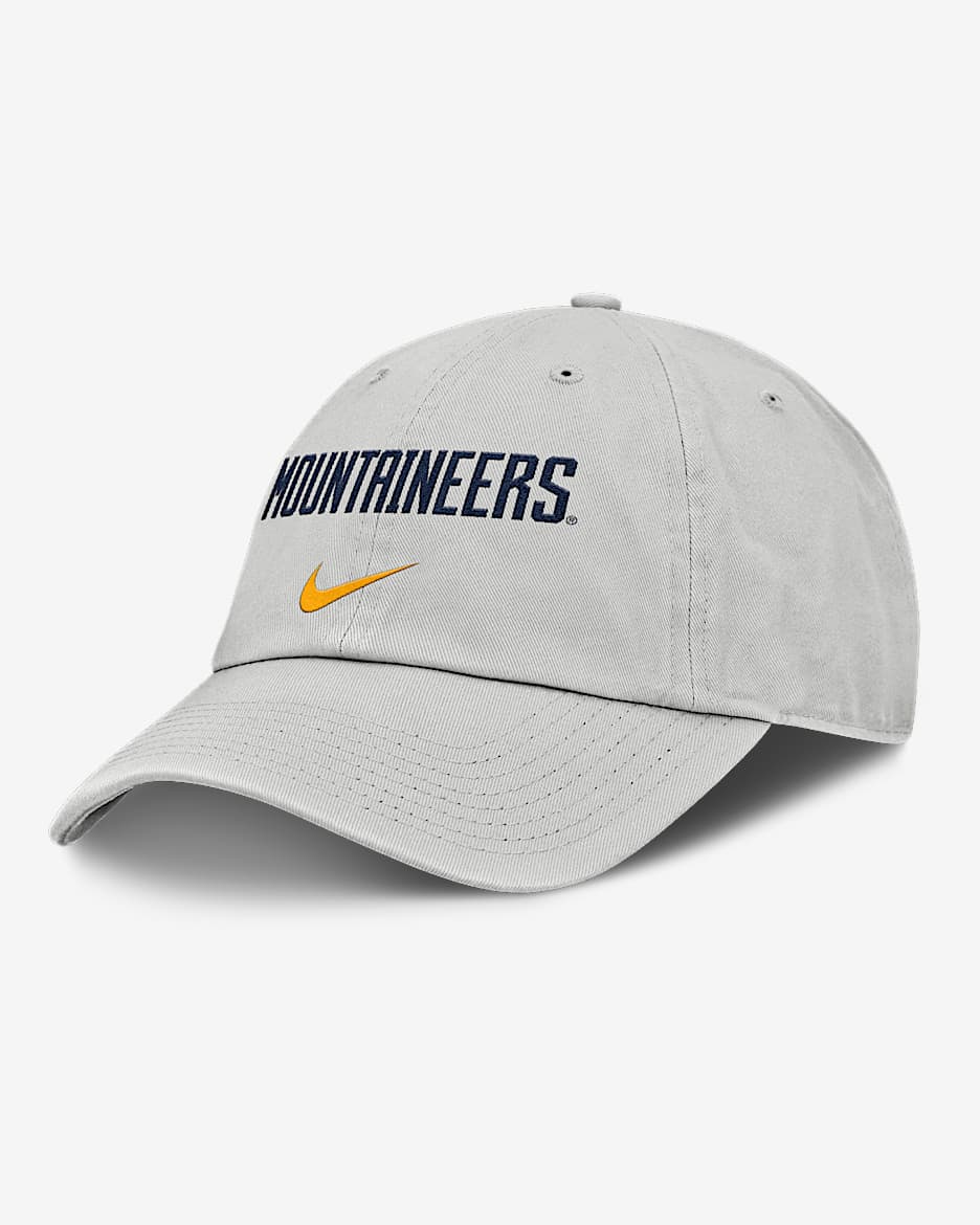 West Virginia Off-Field Club Gameday Men's Nike College Adjustable Hat - Grey