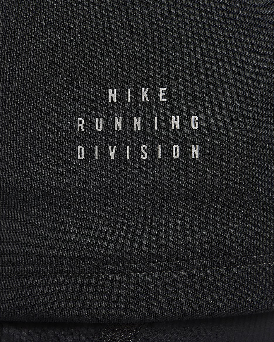 Maglia da running con zip a metà lunghezza Dri-FIT Nike Running Division – Uomo - Nero