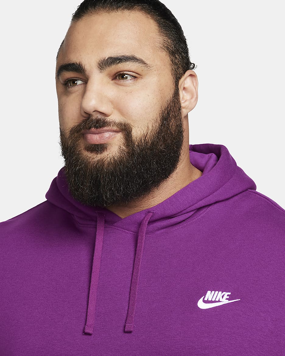 Nike Sportswear Club Fleece Kapüşonlu Sweatshirt - Viotech/Viotech/Beyaz