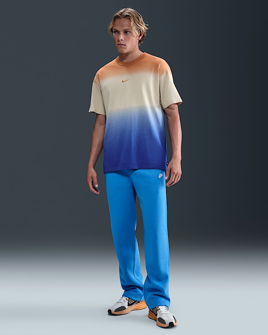 Nike Club Men's Open-Hem Fleece Pants - Light Photo Blue/Light Photo Blue/White