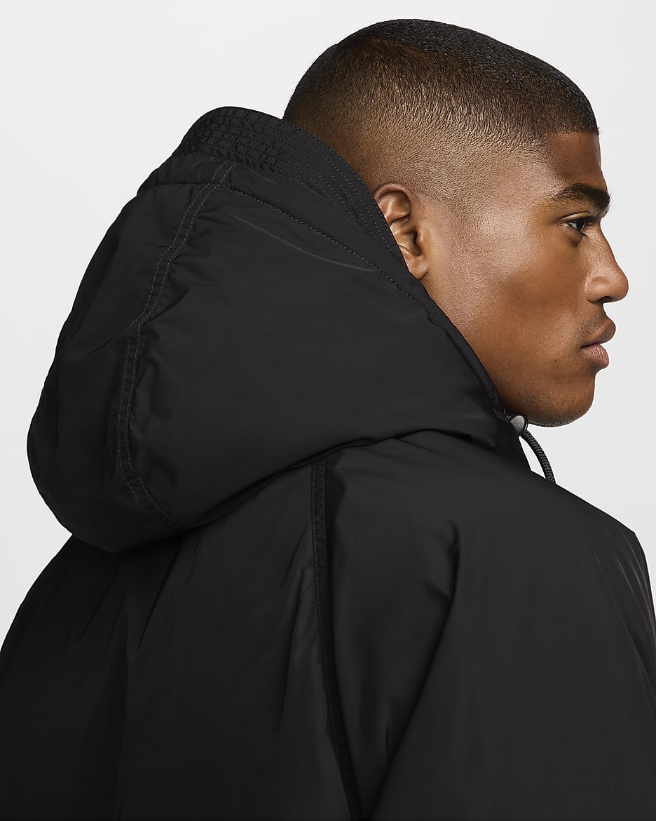 Nike Sportswear Club Fleece Men's Therma-FIT Parka - Black/Black/Black/White