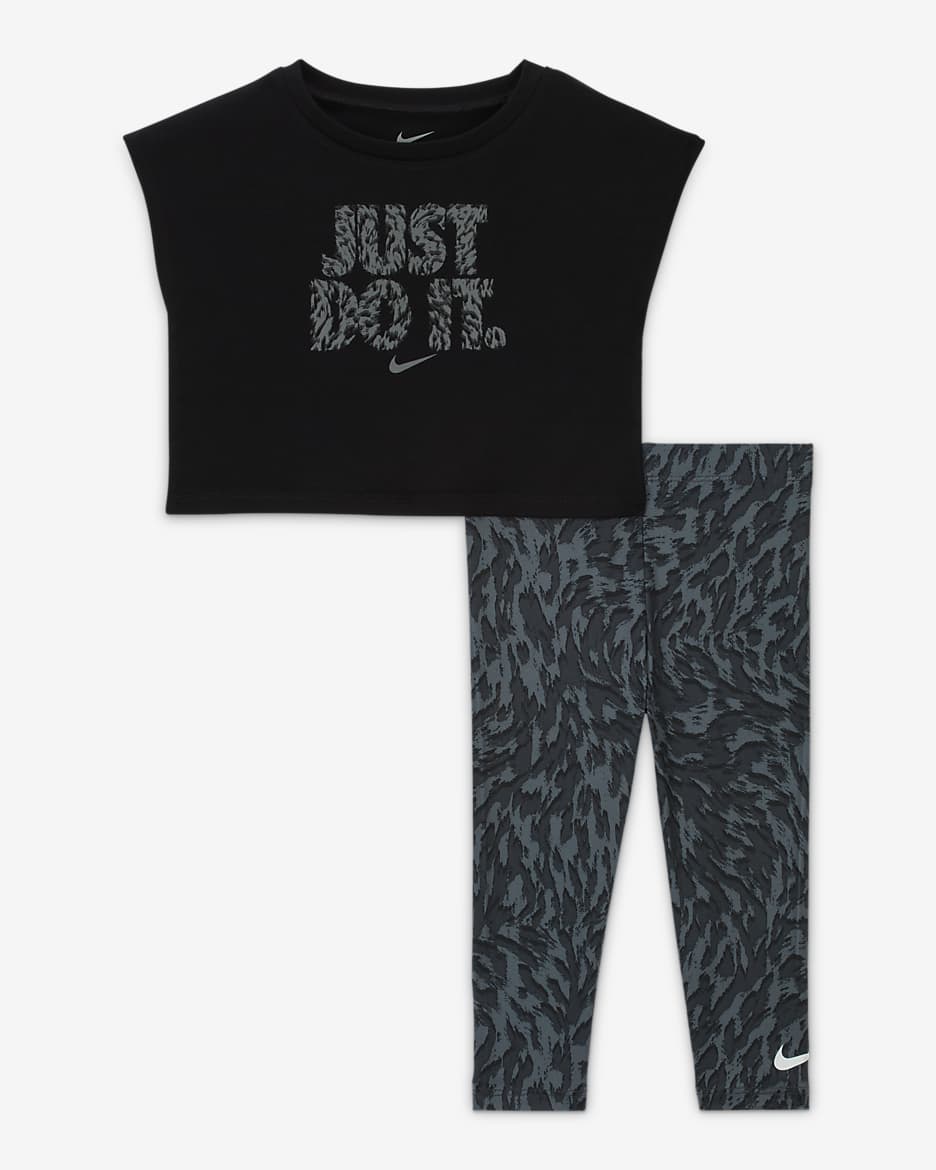 Nike Dri-FIT Conjunto de leggings de 2 piezas para bebé (12 a 24 meses) - Gris humo