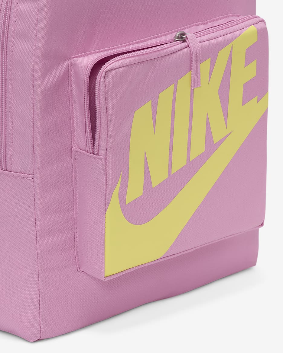 Nike Classic Kids' Backpack (16L) - Pink Rise/Pink Rise/Light Laser Orange