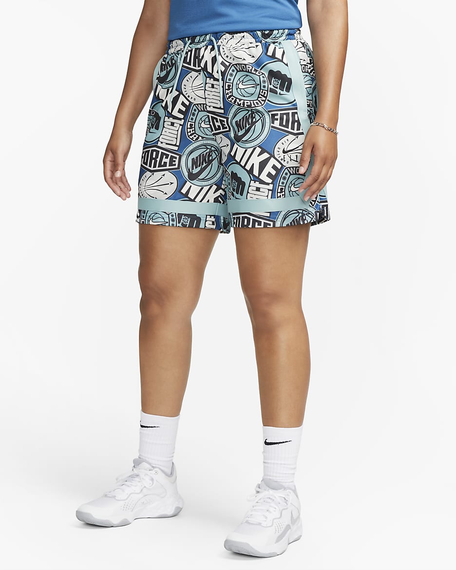 Nike Fly Women's Crossover Basketball Shorts - Mineral/Mineral/Black