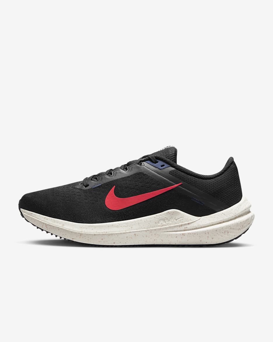 Nike Winflo 10 Men's Road Running Shoes - Black/Obsidian/Sail/Bright Crimson