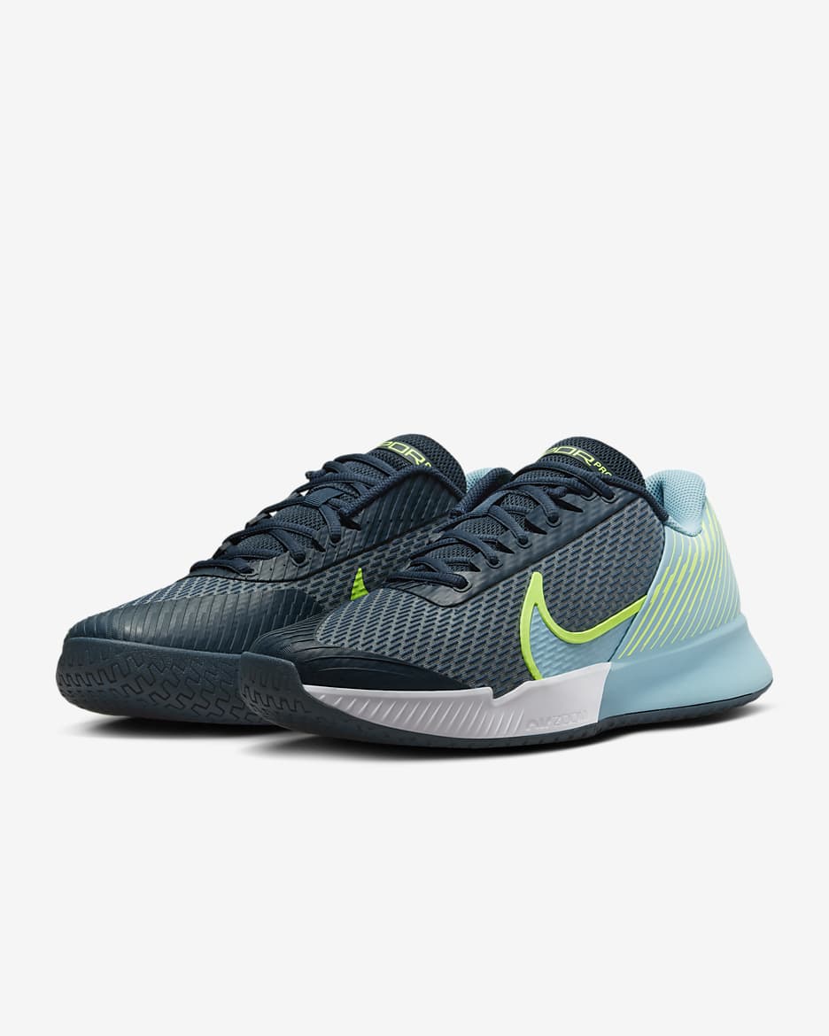 Tennissko för hårt underlag NikeCourt Air Zoom Vapor Pro 2 för män - Armory Navy/Volt/Denim Turquoise