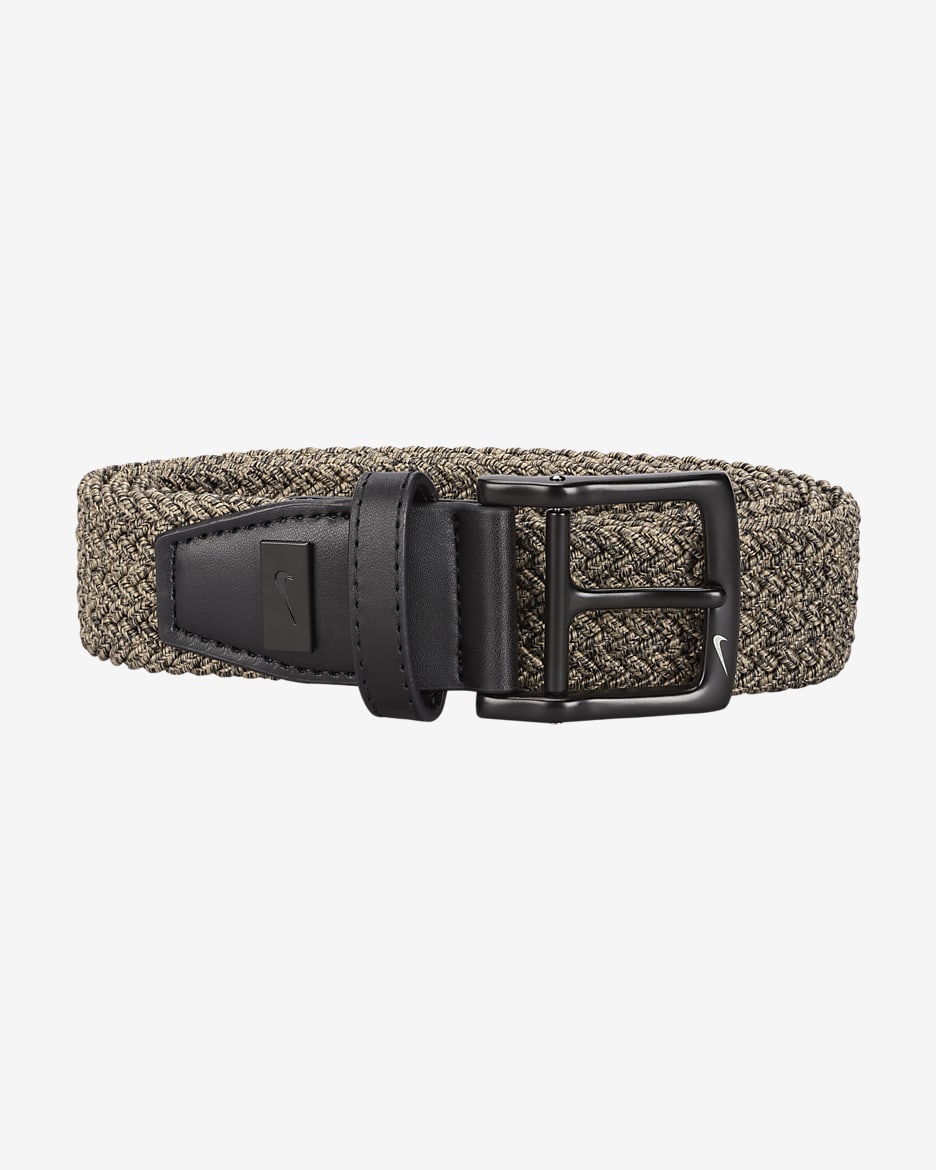 Cinturón de tejido Woven elástico jaspeado para hombre Nike - Caqui