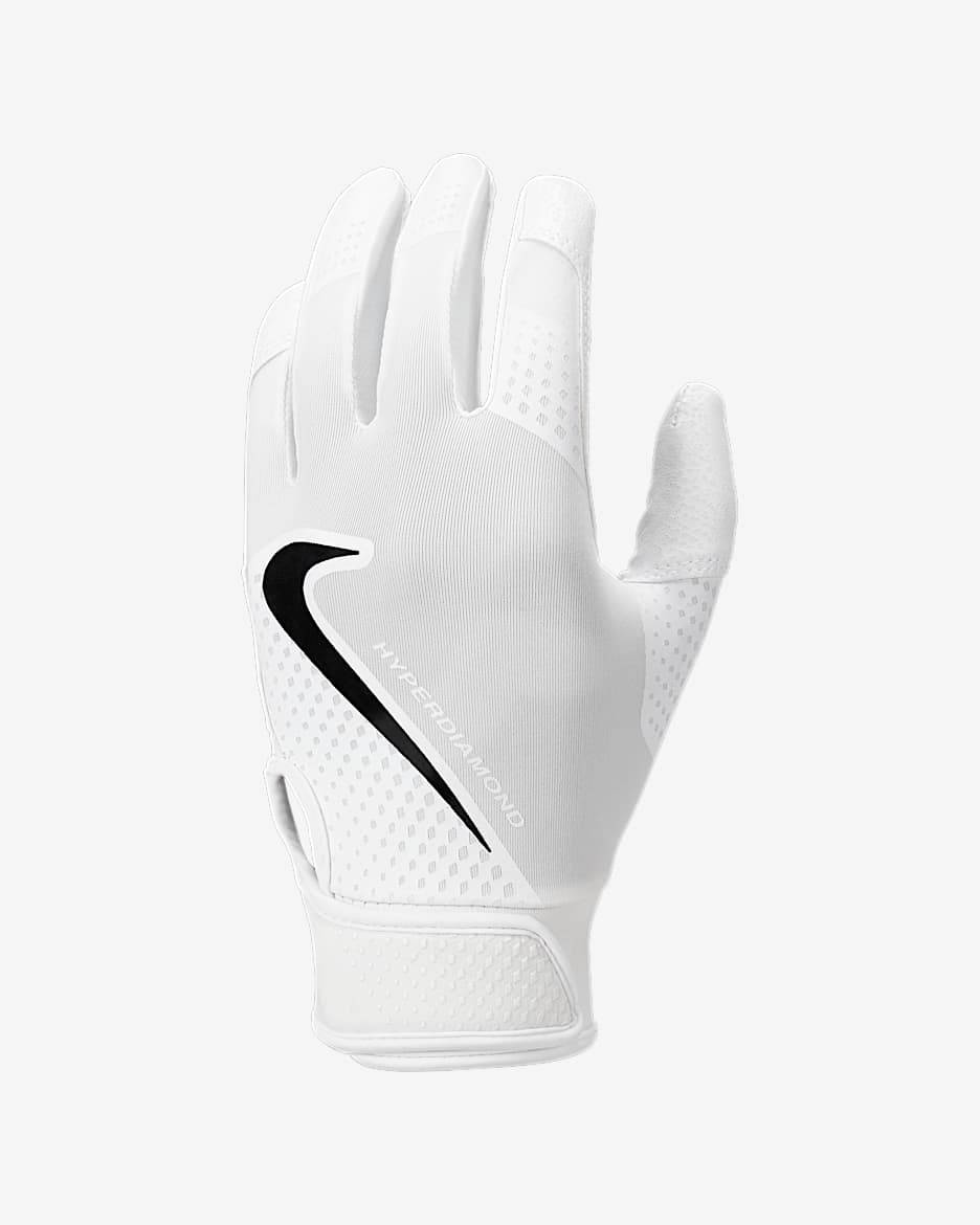 Guantes de bateo para softball Nike Hyperdiamond Select - Blanco