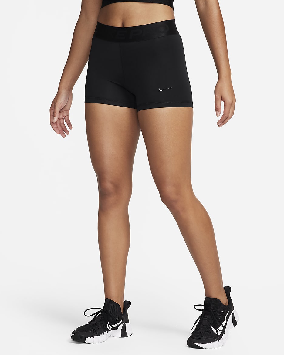 Nike Pro Pantalón corto de talle medio de 8 cm - Mujer - Negro