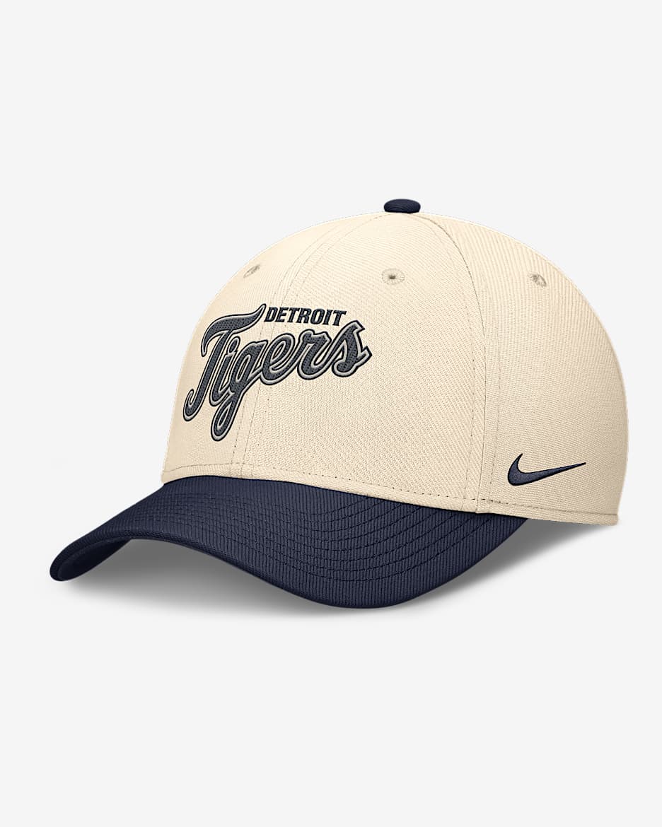 Gorra Nike Dri-FIT de la MLB para hombre Detroit Tigers Statement Rise Swoosh - Natural