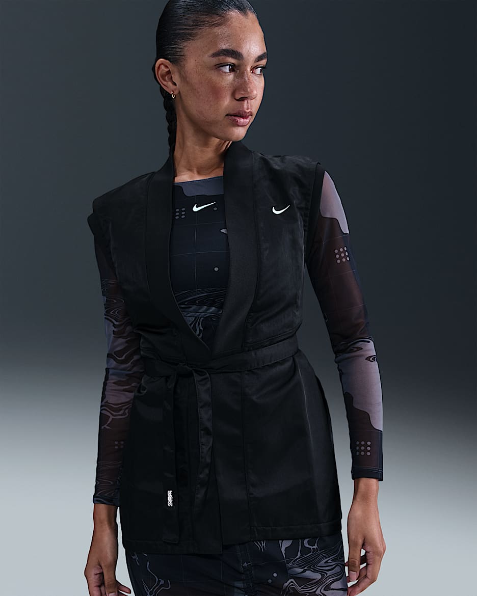 Serena Williams Design Crew Women's Wrap Top - Black/Mint Foam