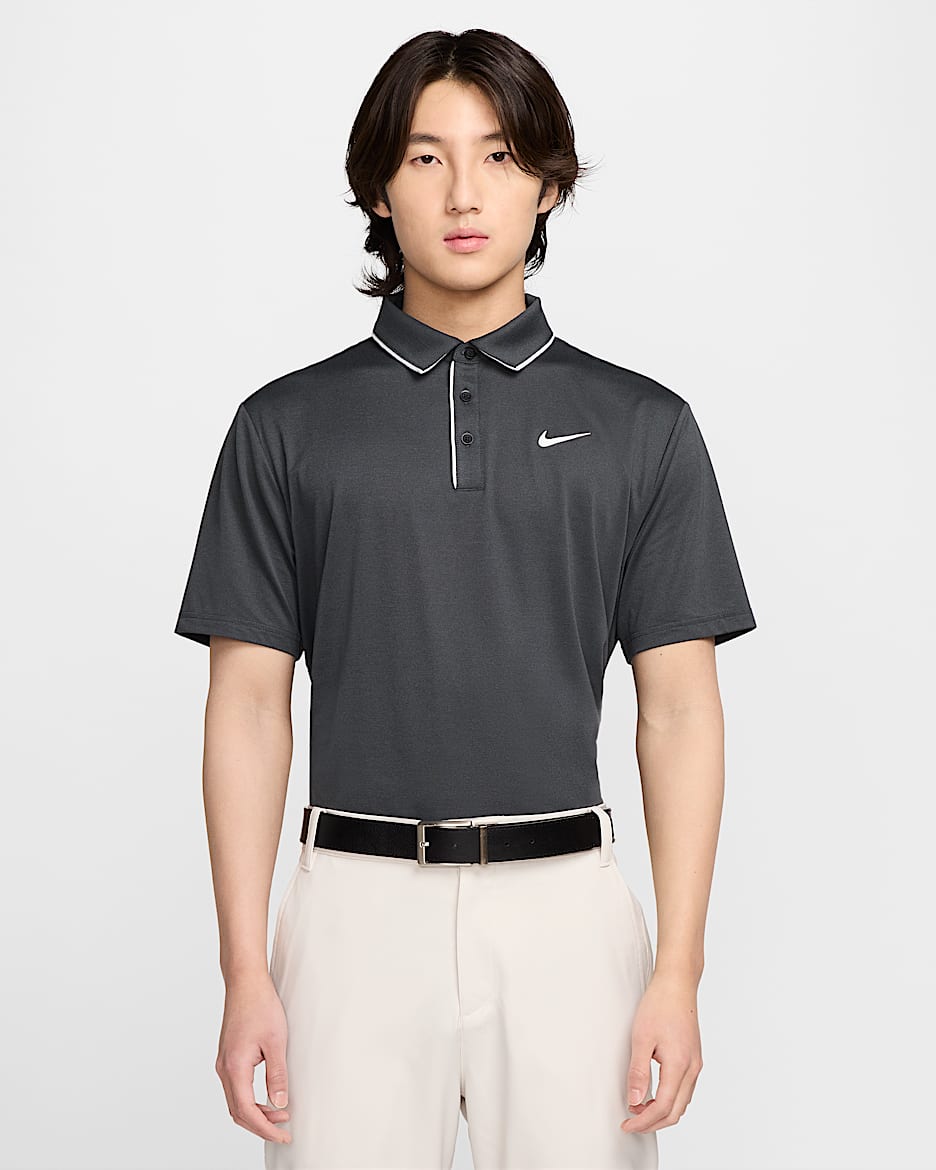 Nike Tour Men's Dri-FIT Golf Polo - Black/White