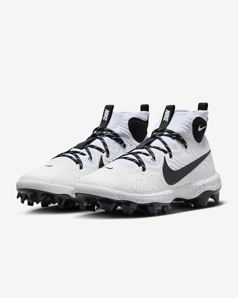 Nike Alpha Huarache NXT MCS Men's Baseball Cleats - White/Black