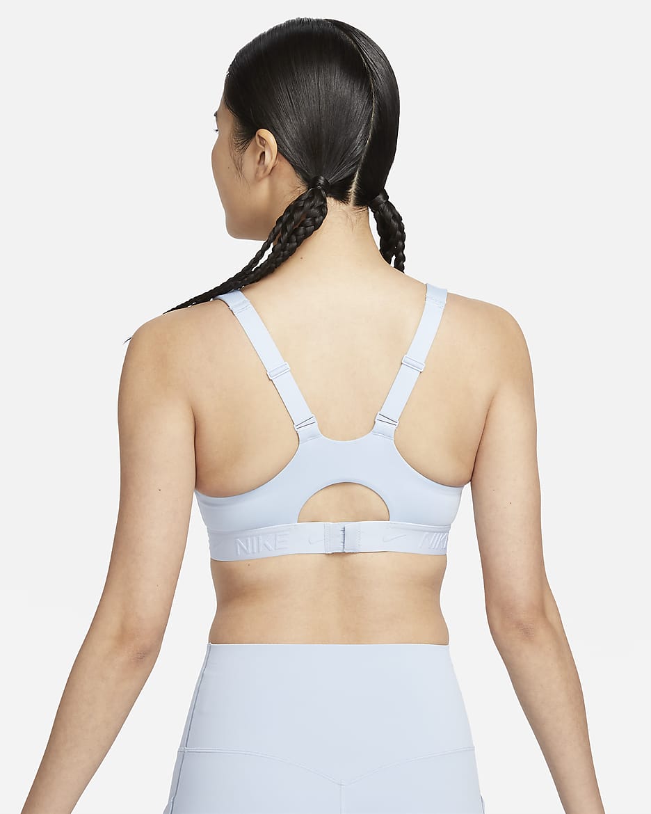 Nike Indy High Support Women's Padded Adjustable Sports Bra - Light Armory Blue/Light Armory Blue