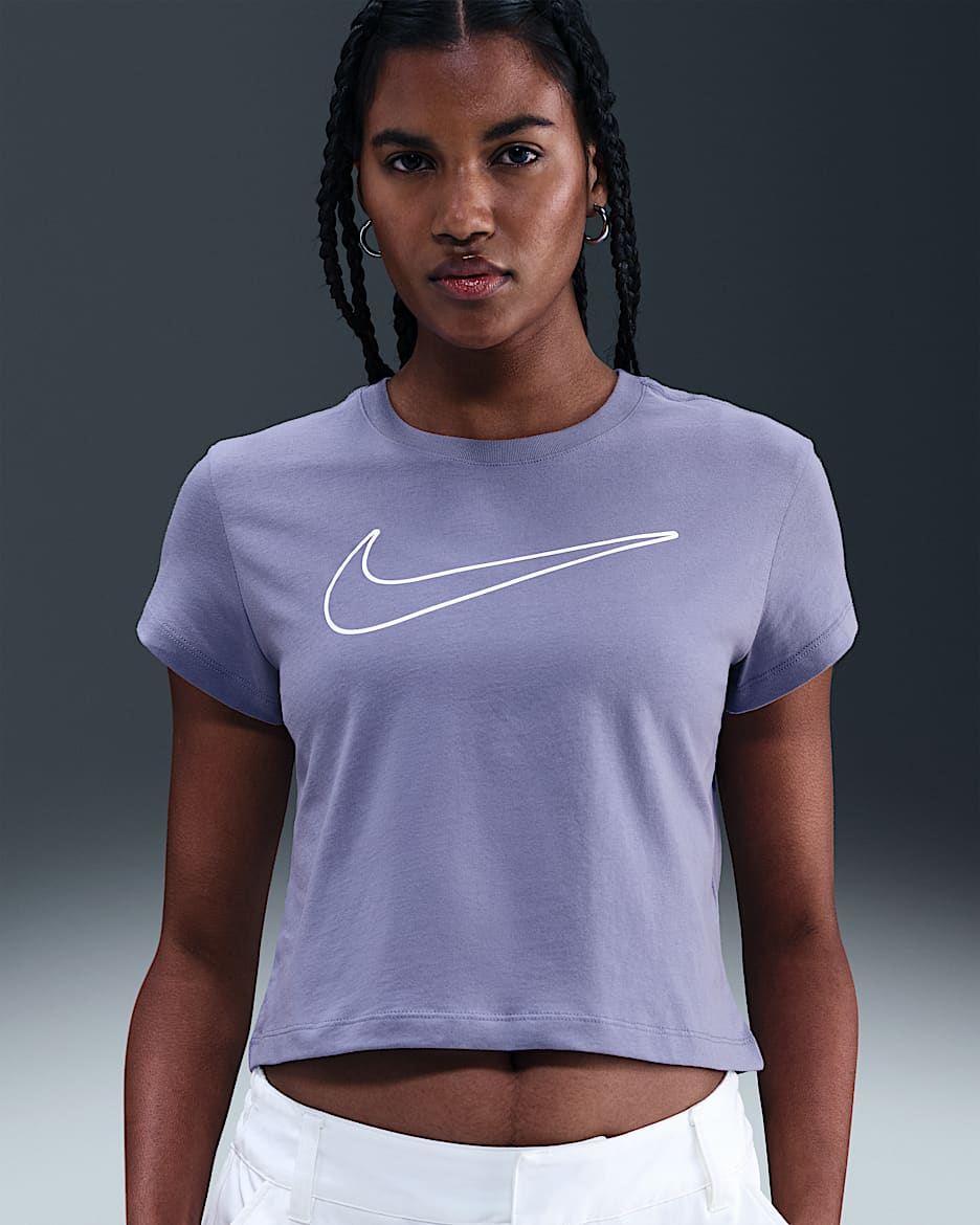 Nike Sportswear Women's Short-Sleeve Graphic T-Shirt - World Indigo/White
