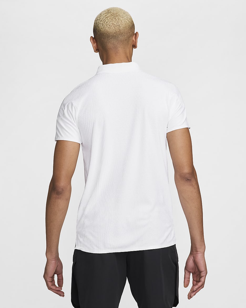 Polo da tennis Dri-FIT ADV NikeCourt Slam – Uomo - Bianco/Nero