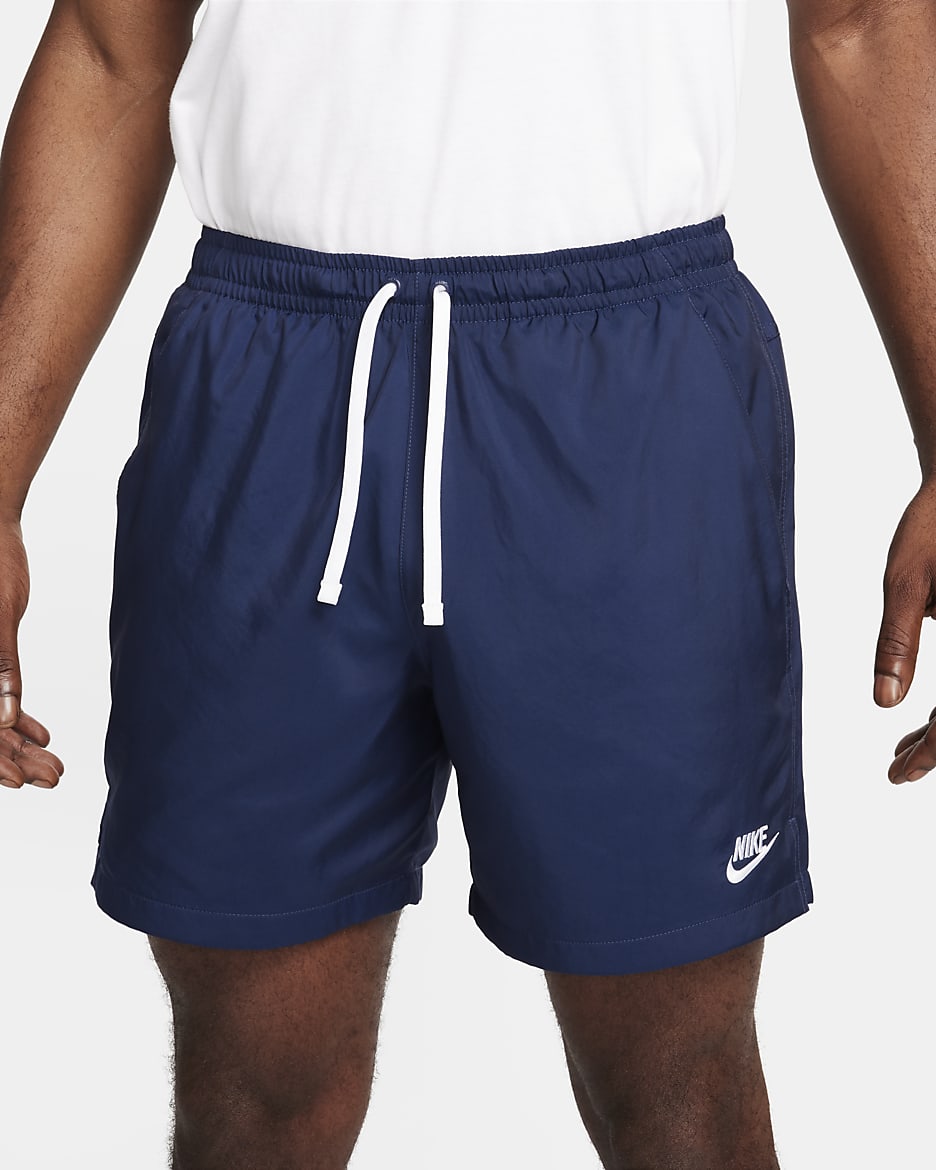 Nike Sportswear Flow Pantalón corto de tejido Woven - Hombre - Midnight Navy/Blanco