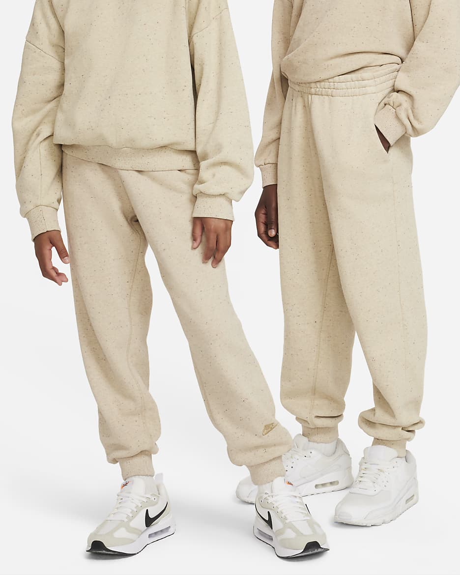 Nike Sportswear Icon Fleece Big Kids' Loose Joggers - Limestone/Limestone