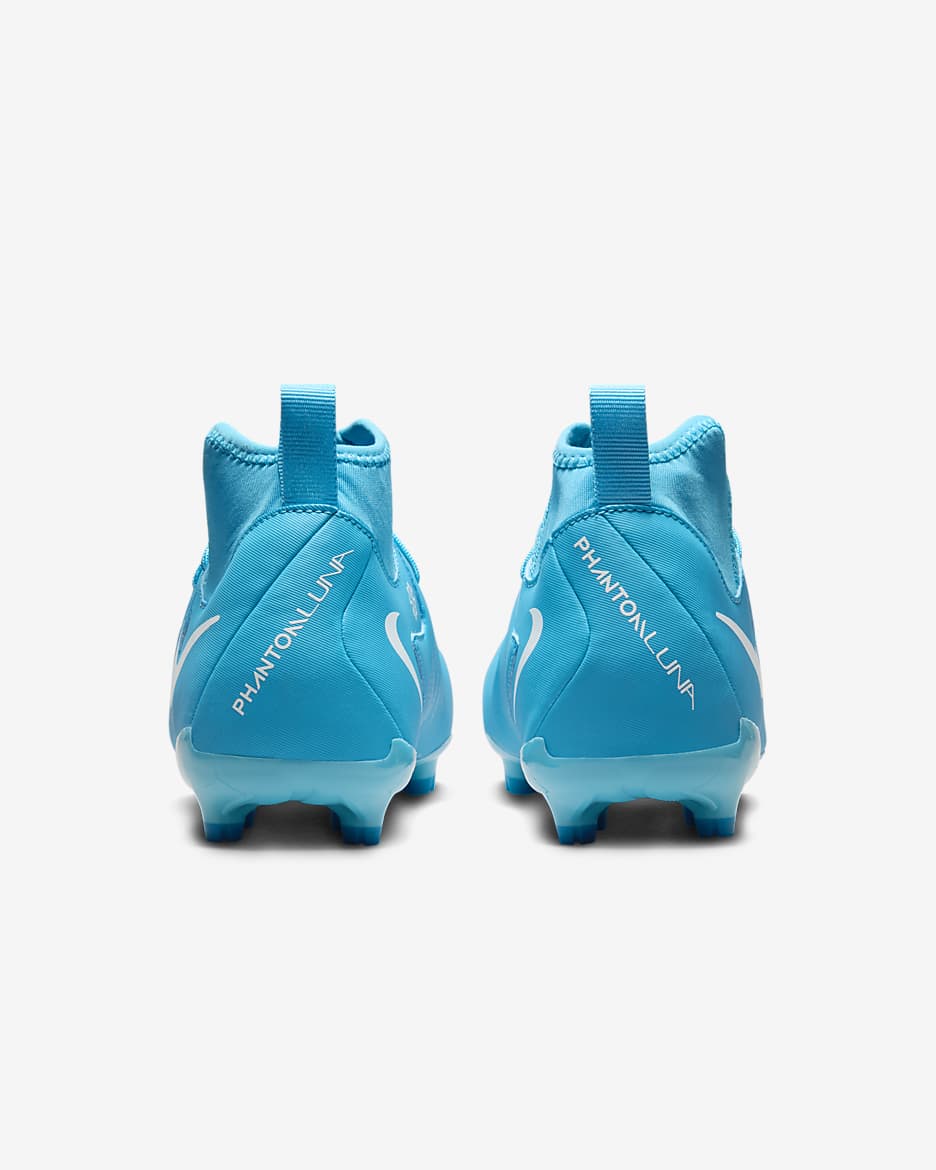 Chaussure de foot à crampons multisurfaces Nike Jr. Phantom Luna 2 Academy pour enfant/ado - Blue Fury/Blanc