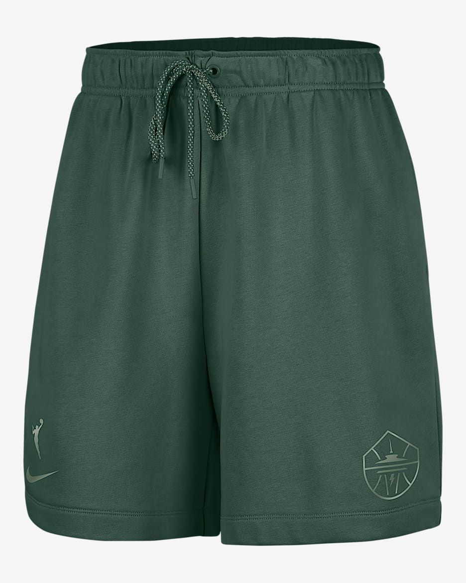 Seattle Storm Women's Nike WNBA 6" Fleece Shorts - Fir/Spiral Sage