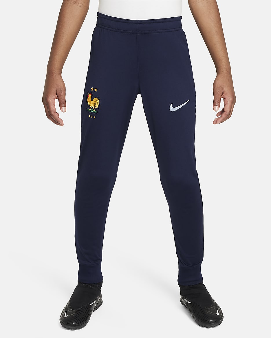 FFF Strike Nike Dri-FIT knit voetbaltrainingspak voor kids - Blackened Blue/Cobalt Bliss/Cobalt Bliss