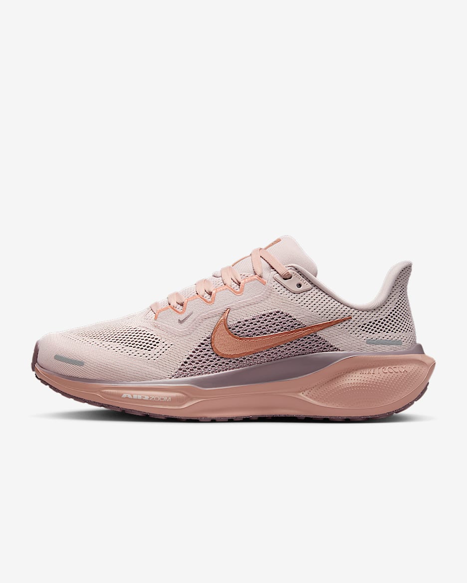 Nike Pegasus 41 Women's Road Running Shoes - Silt Red/Particle Pink/Taupe Grey/Metallic Rose Gold
